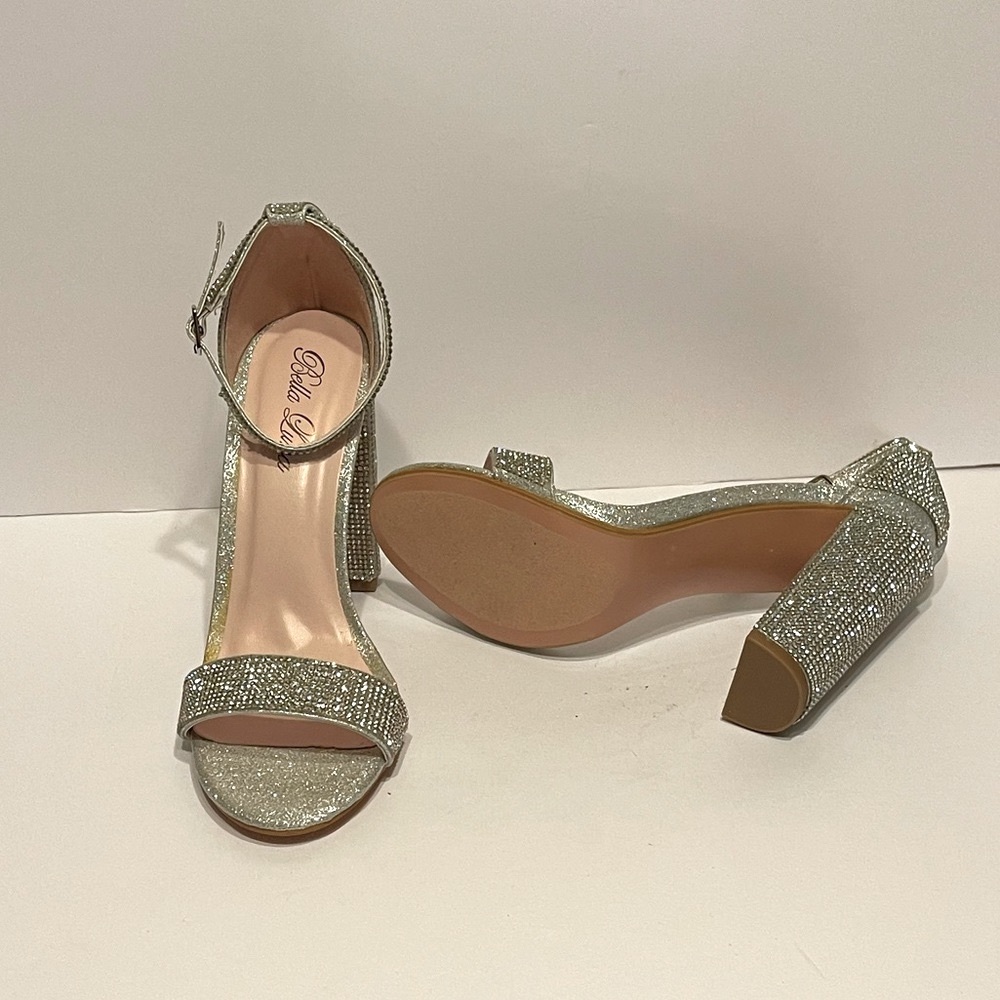 Open Toe Rhinestone Sandals - Picture 6 of 10